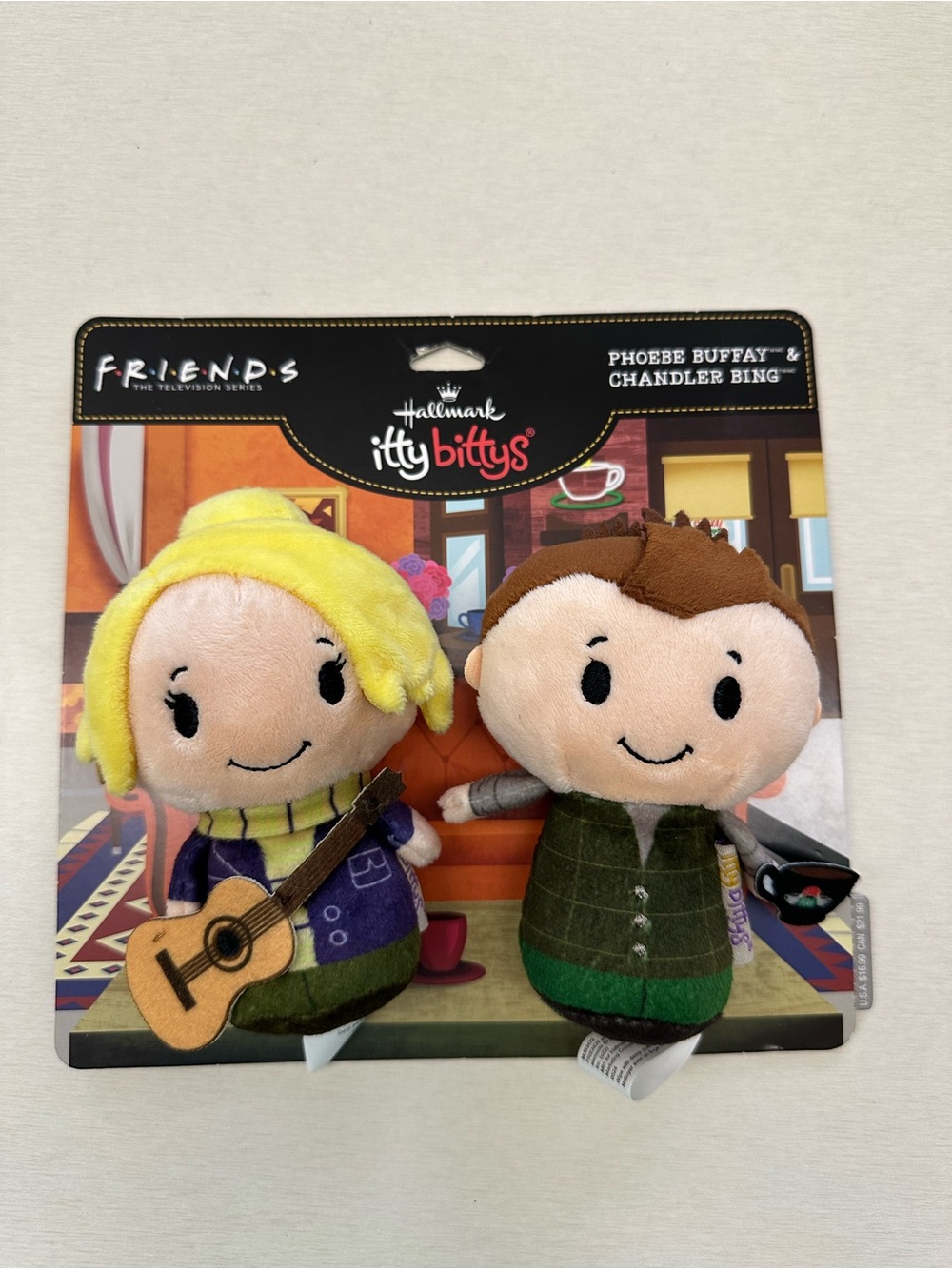 Set of 2 Hallmark Itty Bittys Friends TV Series Phoebe Buffay & Chandler Bing - Picture 1 of 2